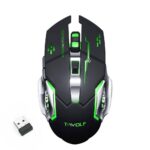 Souris Gaming sans Fil Rechargeable T-WOLF Q13 - Noir