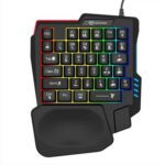 Mini Clavier Gaming One Hand RGB DIVIPARD K5 - Noir