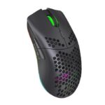 Souris Gaming sans Fil HXSJ T66 RGB - Noir