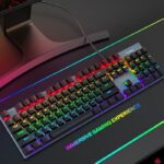 Clavier Gaming Mécanique T-WOLF T17 RGB - Noir - Blue Switch – Image 2