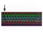 Clavier Gaming Mécanique H61K RGB - Noir - Blue Switch