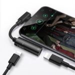 Adaptateur IPhone HOCO LS18 Vers Convertisseur Audio 2en1 - Noir – Image 2