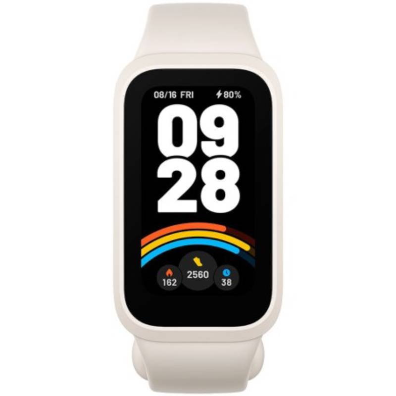 Bracelet connecté Xiaomi Smart Band 9 Active - Blanc & Beige – Image 2